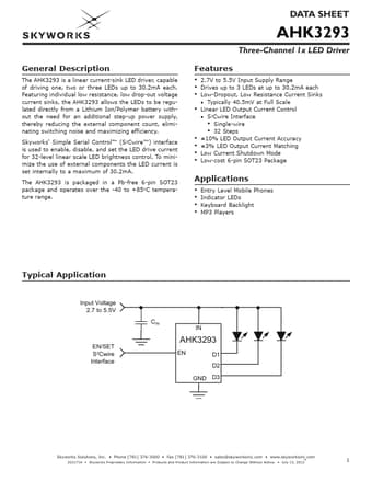  Datasheet Preview Page 1