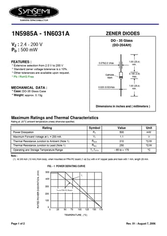  Datasheet Preview Page 1