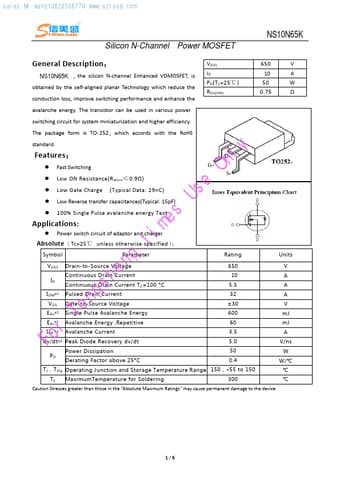  Datasheet Preview Page 1