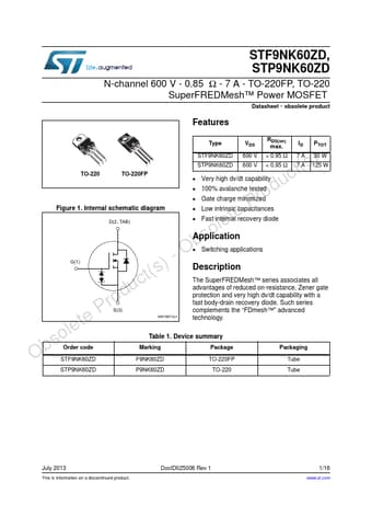  Datasheet Preview Page 1