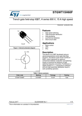  Datasheet Preview Page 1