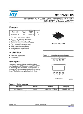  Datasheet Preview Page 1