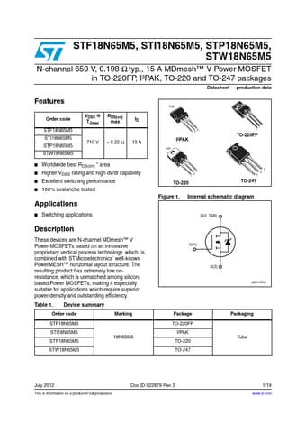  Datasheet Preview Page 1