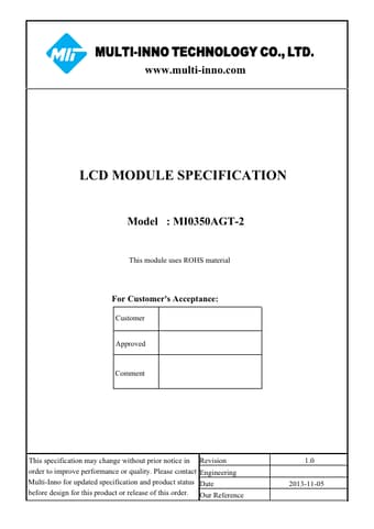  Datasheet Preview Page 1