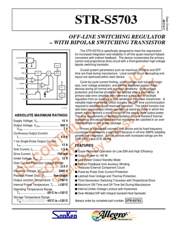  Datasheet Preview Page 1