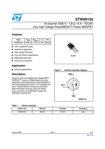  Datasheet Preview Page 1