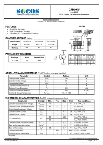  Datasheet Preview Page 1