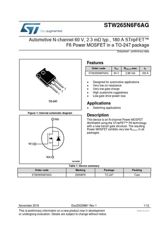  Datasheet Preview Page 1