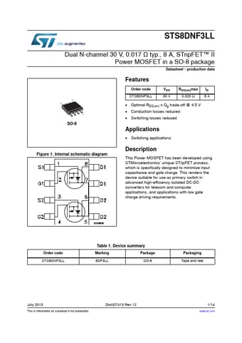  Datasheet Preview Page 1