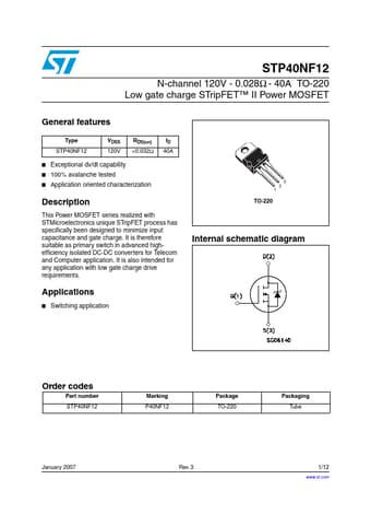  Datasheet Preview Page 1
