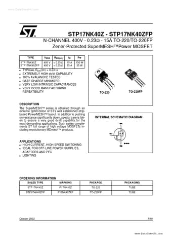  Datasheet Preview Page 1