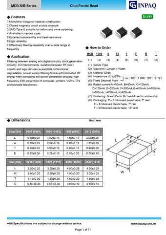  Datasheet Preview Page 1
