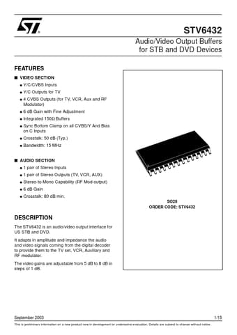  Datasheet Preview Page 1