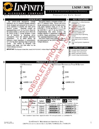  Datasheet Preview Page 1