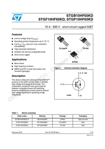  Datasheet Preview Page 1