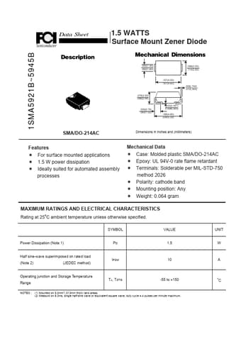  Datasheet Preview Page 1