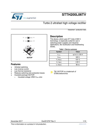  Datasheet Preview Page 1