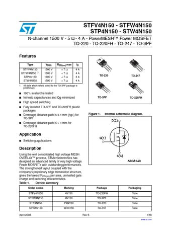  Datasheet Preview Page 1
