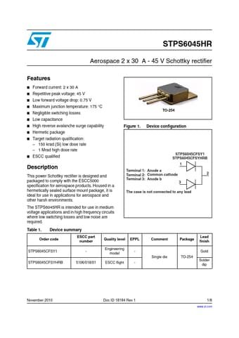  Datasheet Preview Page 1