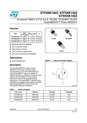  Datasheet Preview Page 1