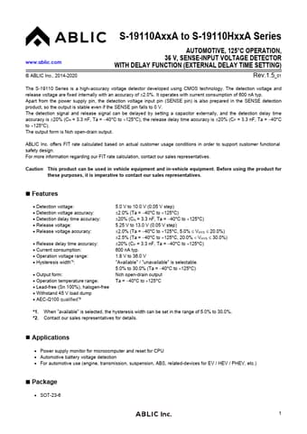  Datasheet Preview Page 1