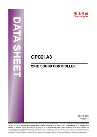  Datasheet Preview Page 1