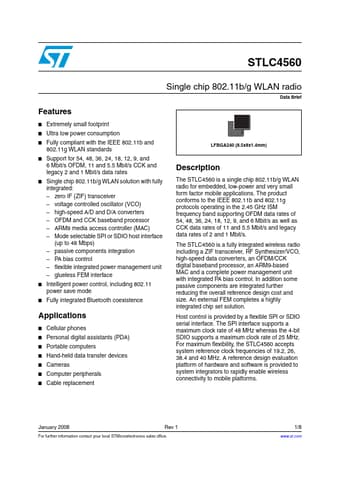  Datasheet Preview Page 1