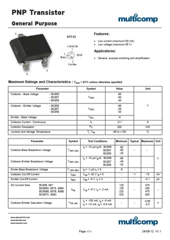  Datasheet Preview Page 1