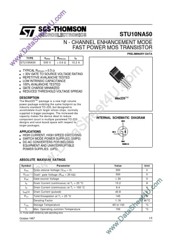 Datasheet Preview Page 1