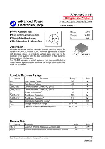 Datasheet Preview Page 1