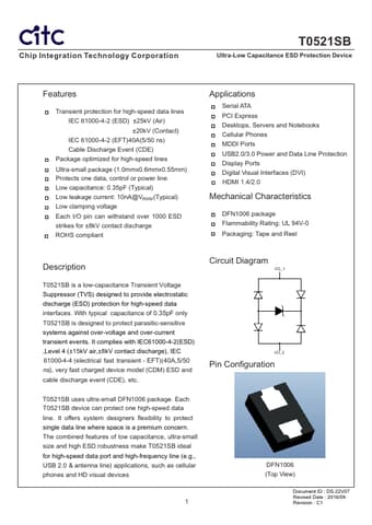  Datasheet Preview Page 1