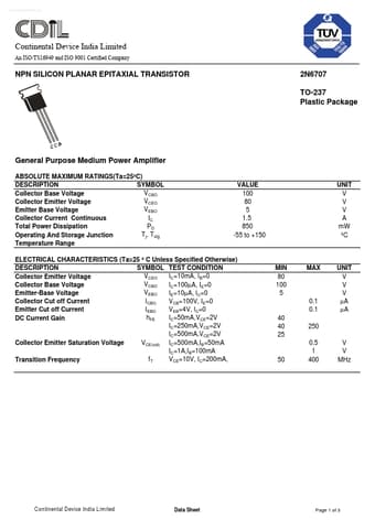  Datasheet Preview Page 1