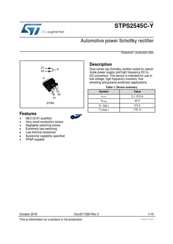  Datasheet Preview Page 1