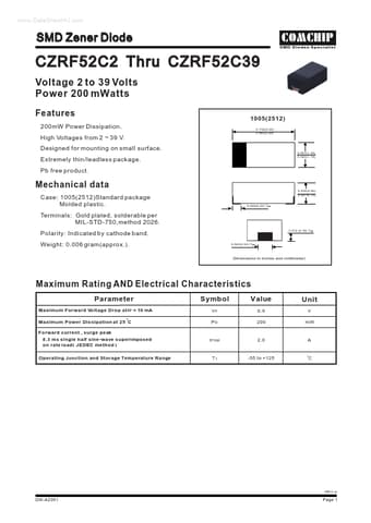  Datasheet Preview Page 1