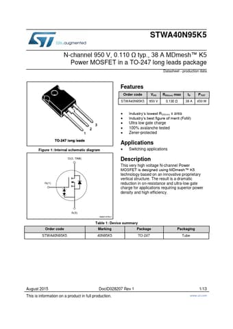  Datasheet Preview Page 1