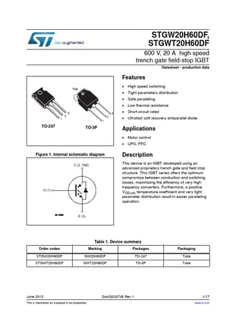  Datasheet Preview Page 1