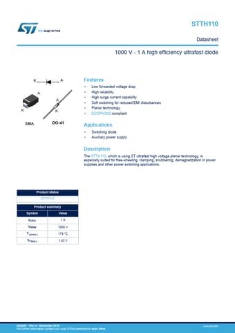  Datasheet Preview Page 1