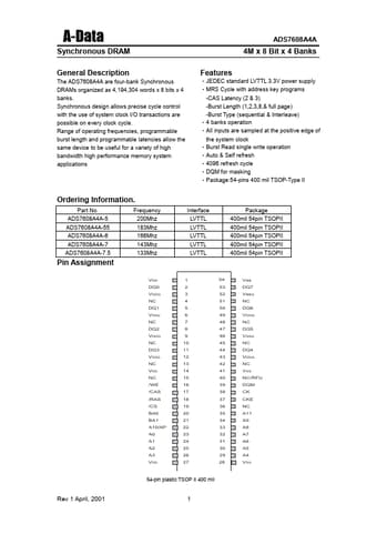  Datasheet Preview Page 1