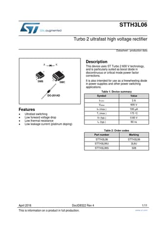  Datasheet Preview Page 1