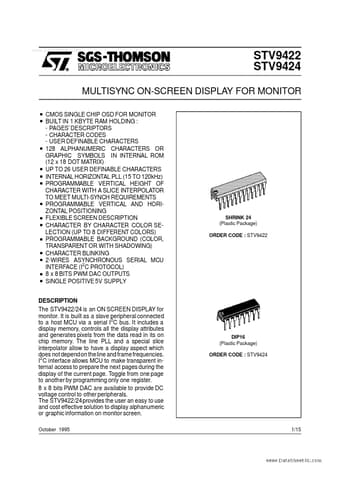  Datasheet Preview Page 1