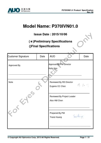  Datasheet Preview Page 1