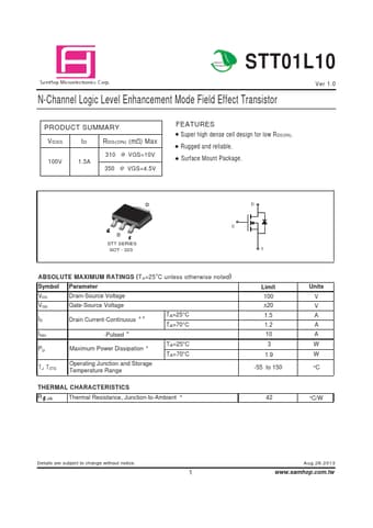  Datasheet Preview Page 1