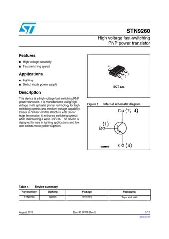  Datasheet Preview Page 1