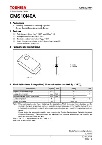  Datasheet Preview Page 1
