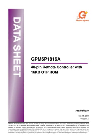  Datasheet Preview Page 1