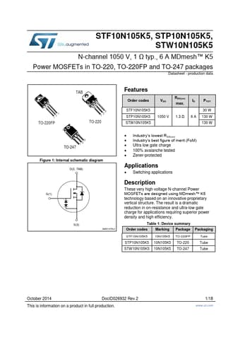  Datasheet Preview Page 1