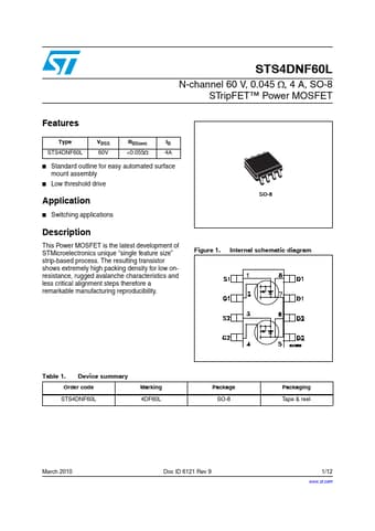  Datasheet Preview Page 1