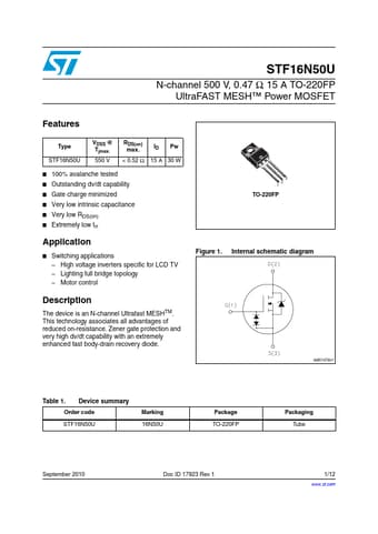  Datasheet Preview Page 1