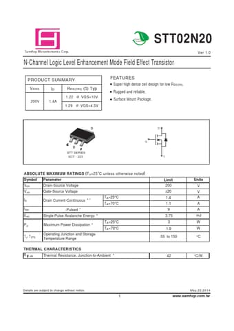  Datasheet Preview Page 1
