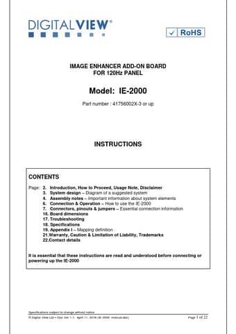  Datasheet Preview Page 1